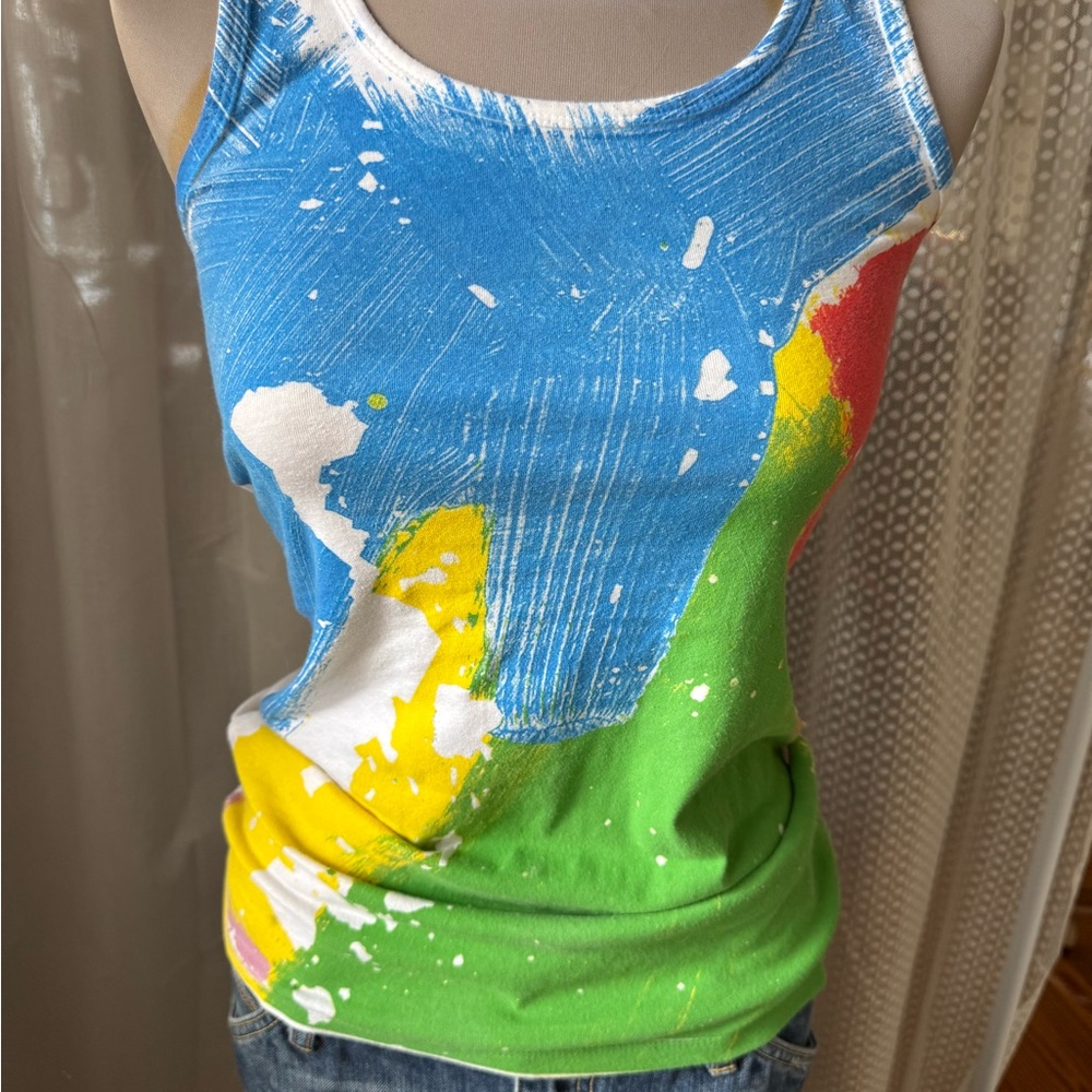 Colorful Abstract Women's Tank Top - Picture 2 of 4